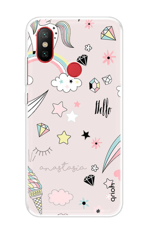 Unicorn Doodle Soft Cover For Xiaomi Mi A2