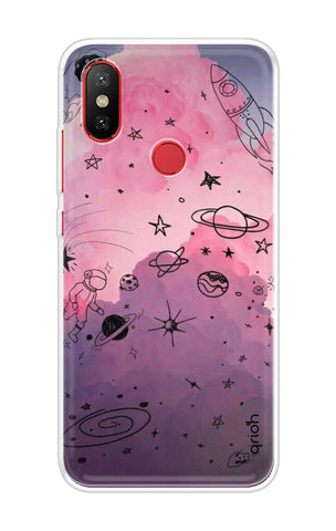 Space Doodles Art Soft Cover For Xiaomi Mi A2