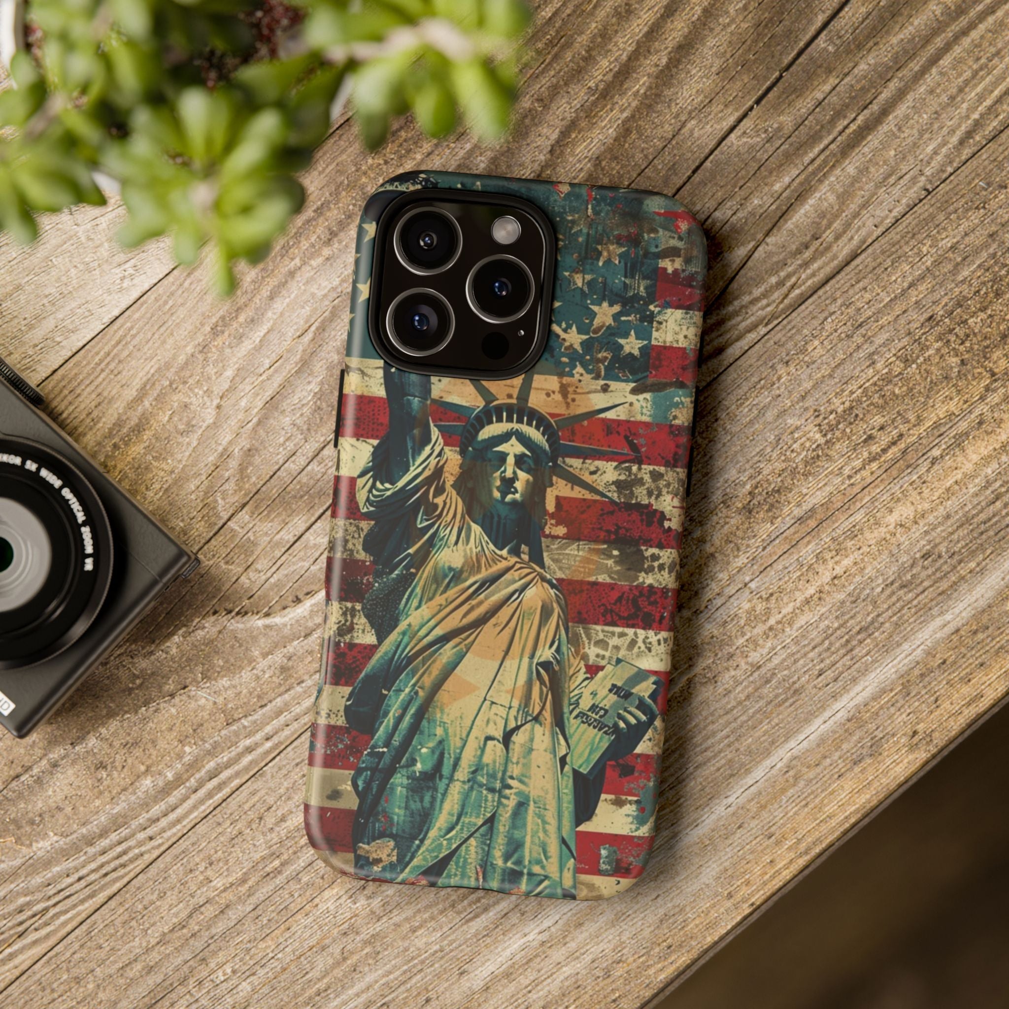 Vintage Liberty Premium Tough Shining Phone Case (Double Layer) Available For All iPhone Models