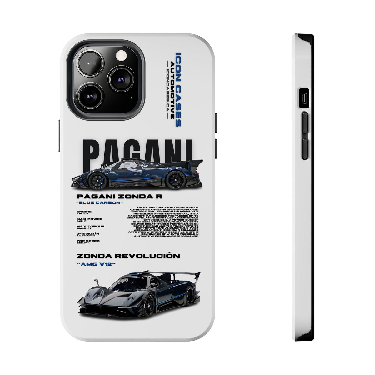 Pagani Zonda R White Premium Tough Shining Phone Case (Double Layer) Available For All iPhone Models