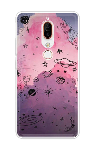 Space Doodles Art Soft Cover For Nokia X6