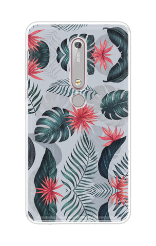 Retro Floral Leaf Soft Cover for Nokia 6.1