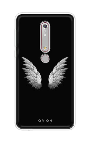 White Angel Wings Soft Cover for Nokia 6.1