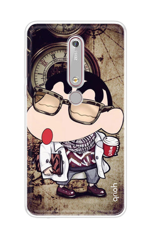 Nerdy Shinchan Soft Cover for Nokia 6.1