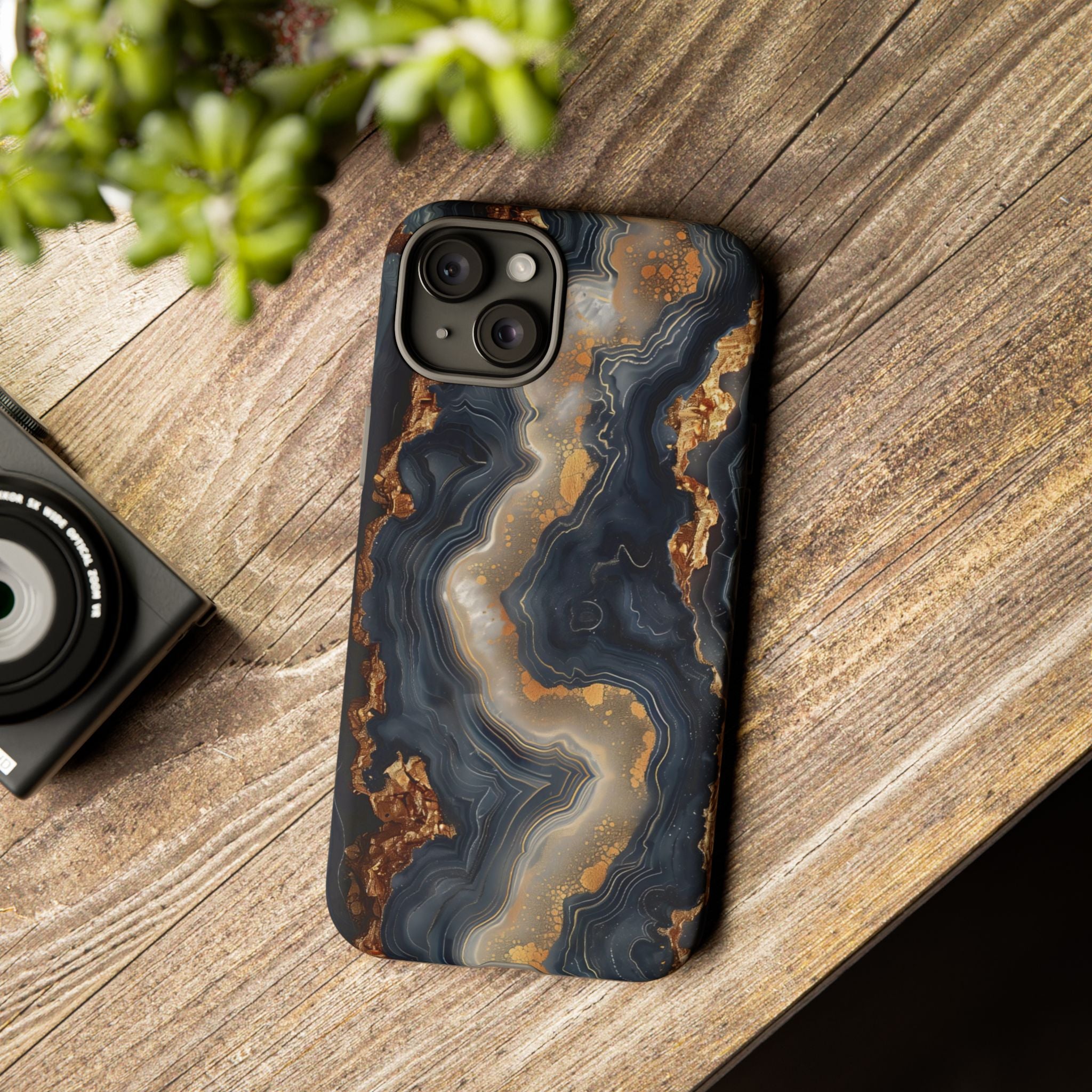 Midnight Agate Premium Tough Shining Phone Case (Double Layer) Available For All iPhone Models