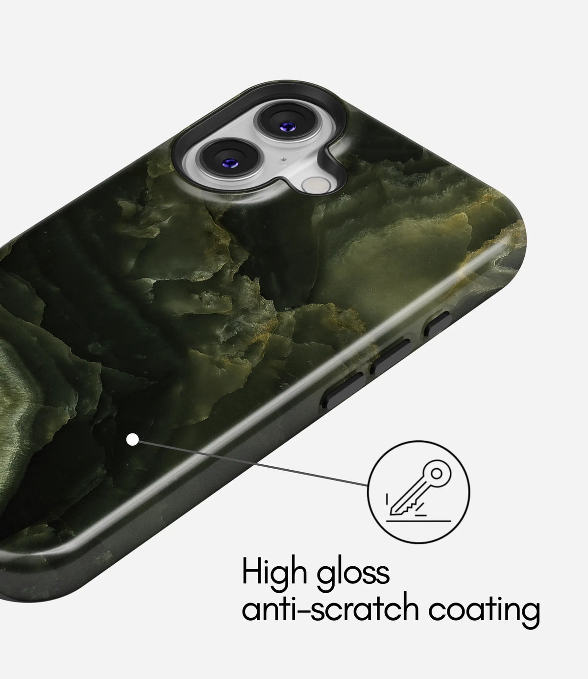 Emerald Onyx Premium Tough Shining Phone Case (Double Layer) Available For All iPhone Models