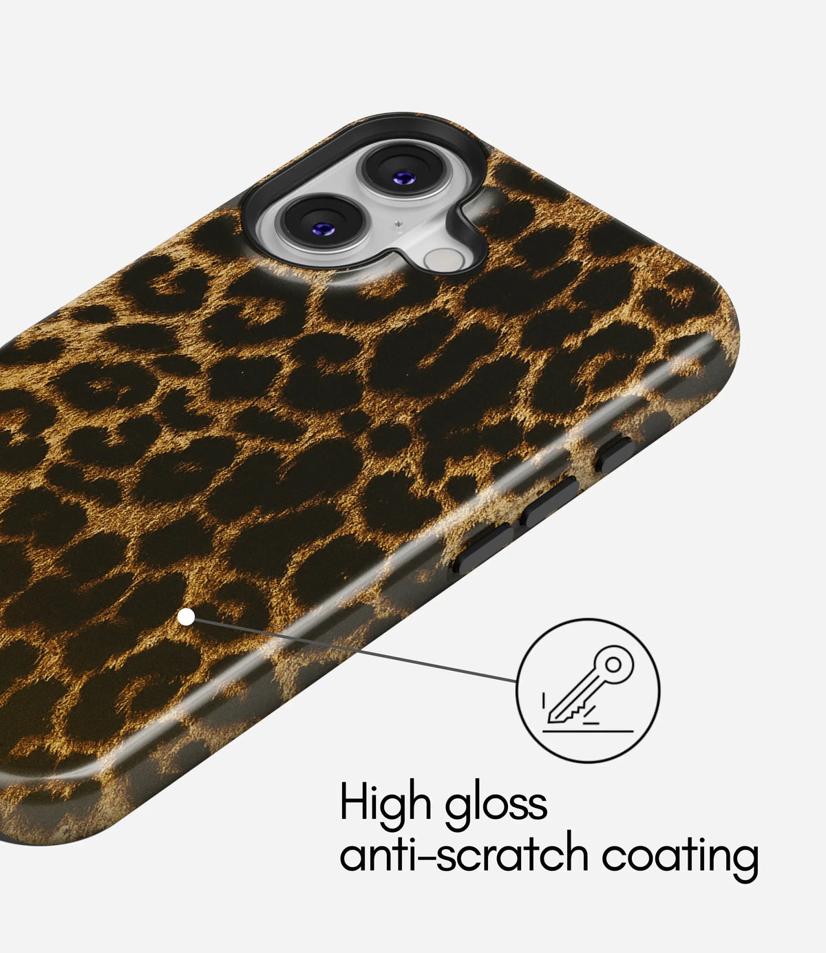 Golden Leopard Premium Tough Shining Phone Case (Double Layer) Available For All iPhone Models