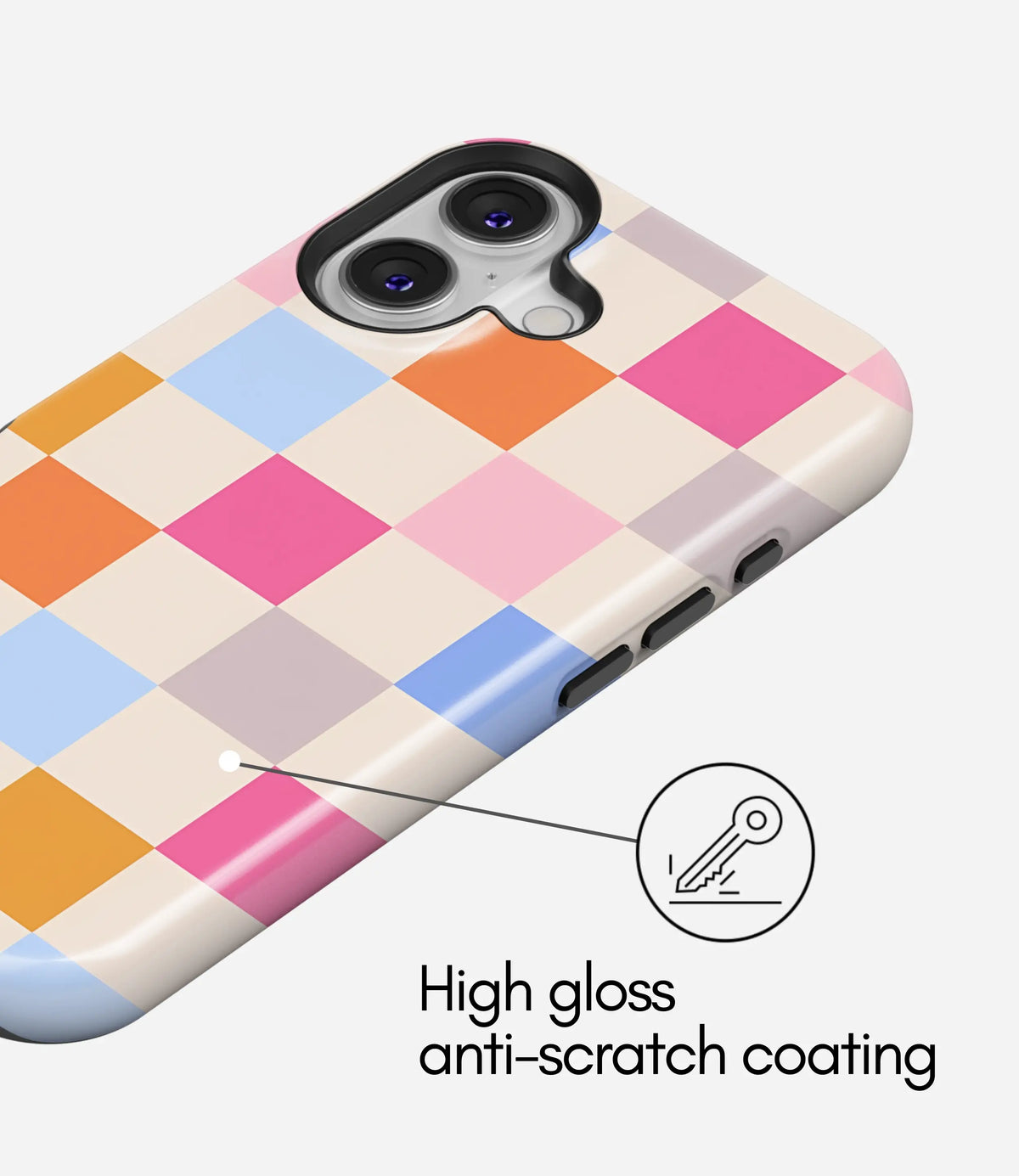 Candy Checks Premium Tough Shining Phone Case (Double Layer) Available For All iPhone Models