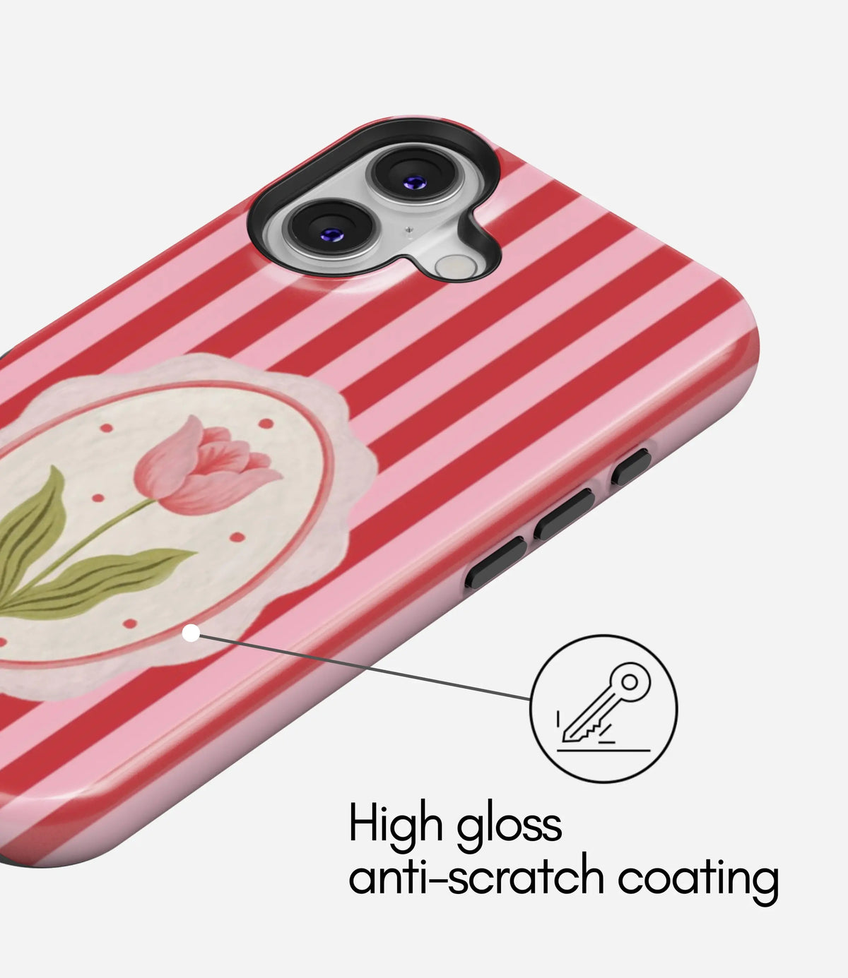 Scarlet Bloom Premium Tough Shining Phone Case (Double Layer) Available For All iPhone Models