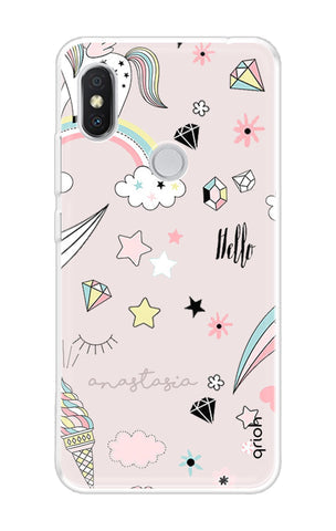 Unicorn Doodle Soft Cover For Xiaomi Redmi Y2