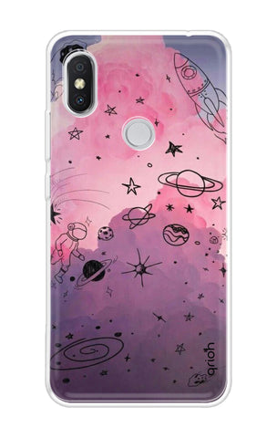 Space Doodles Art Soft Cover For Xiaomi Redmi Y2