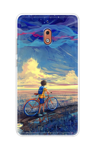 Riding Bicycle to Dreamland Soft Cover for Nokia 2.1