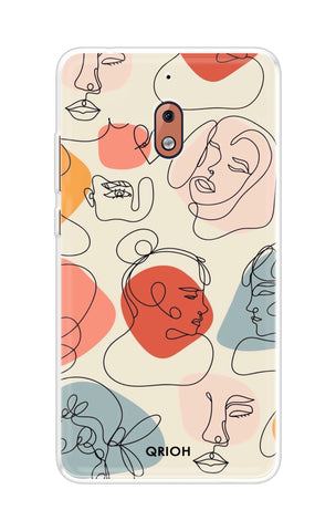 Abstract Faces Soft Cover for Nokia 2.1