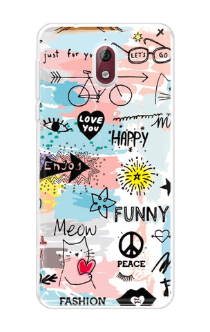 Happy Doodle Soft Cover for Nokia 3.1