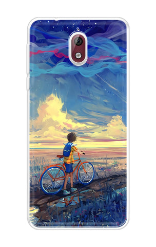 Riding Bicycle to Dreamland Soft Cover for Nokia 3.1