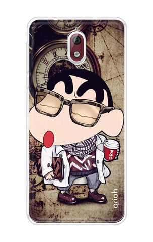 Nerdy Shinchan Soft Cover for Nokia 3.1