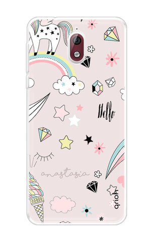 Unicorn Doodle Soft Cover For Nokia 3.1