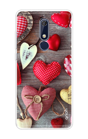 Valentine Hearts Soft Cover for Nokia 5.1
