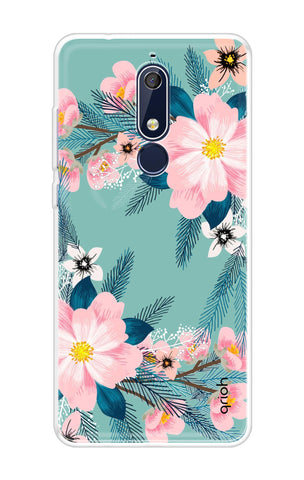 Wild flower Soft Cover for Nokia 5.1