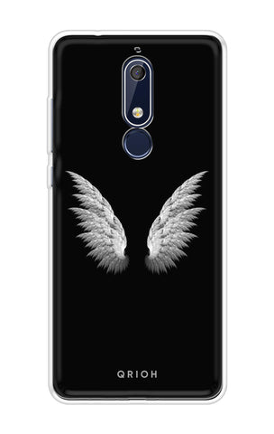 White Angel Wings Soft Cover for Nokia 5.1