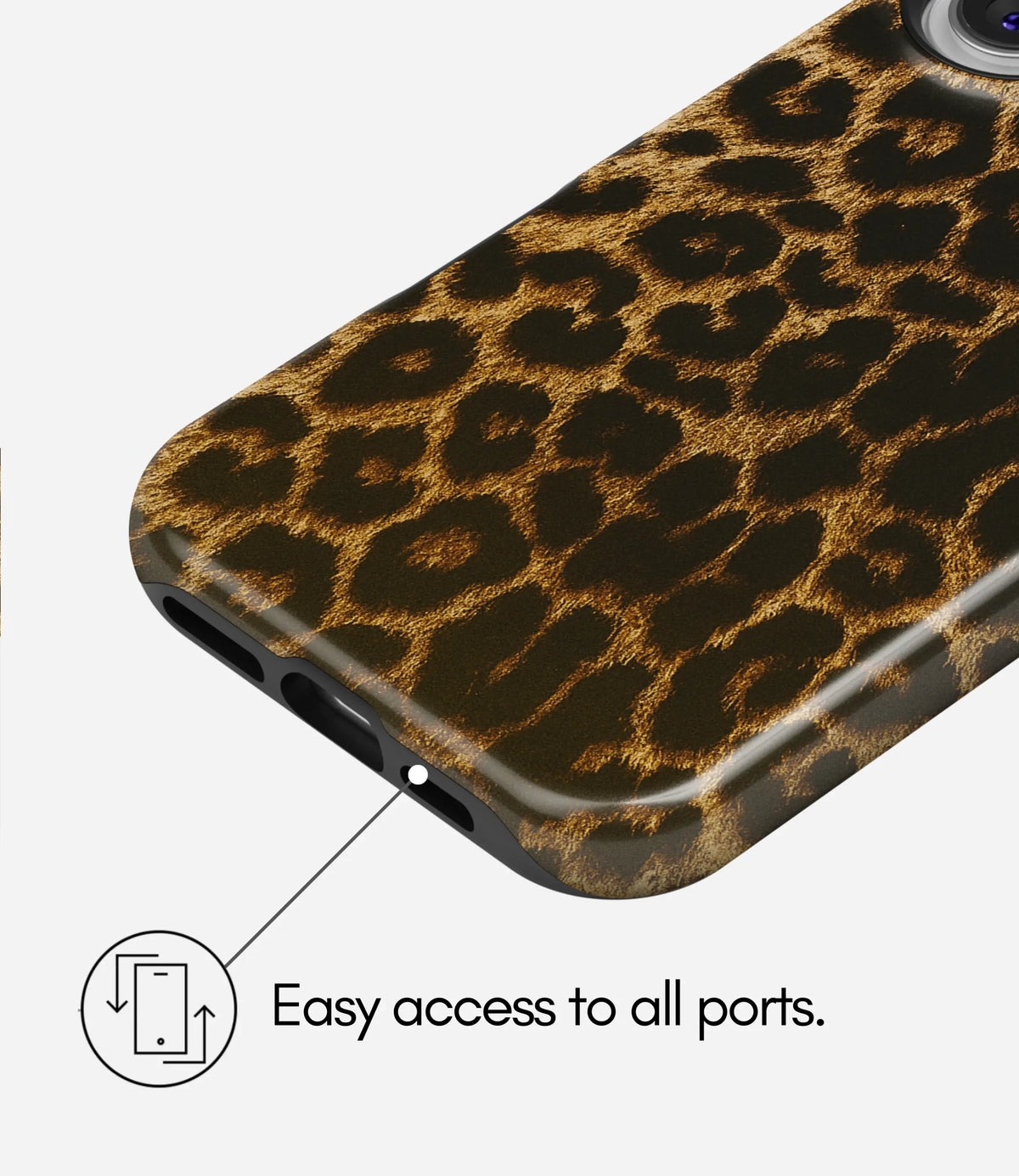 Golden Leopard Premium Tough Shining Phone Case (Double Layer) Available For All iPhone Models