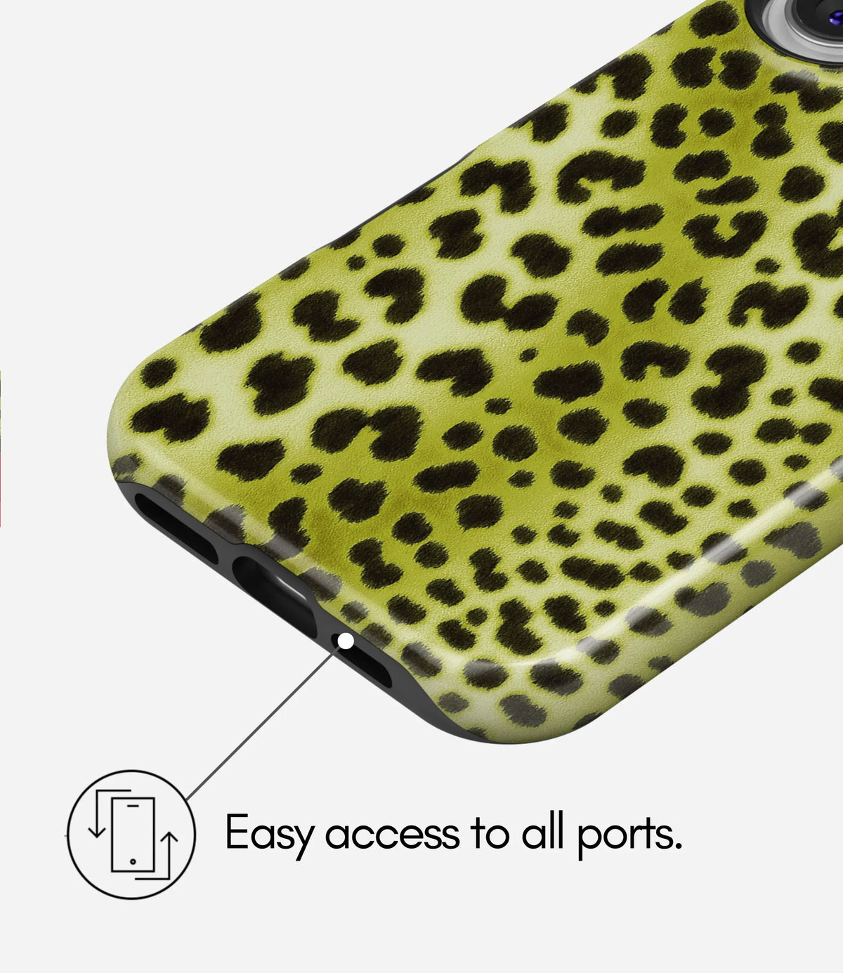 Neon Panther Premium Tough Shining Phone Case (Double Layer) Available For All iPhone Models
