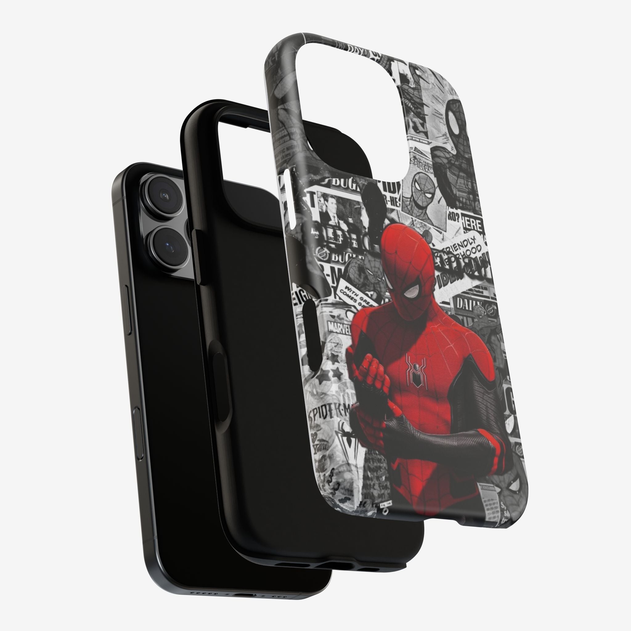 Red Mask Collage Premium Tough Shining Phone Case (Double Layer) Available For All iPhone Models