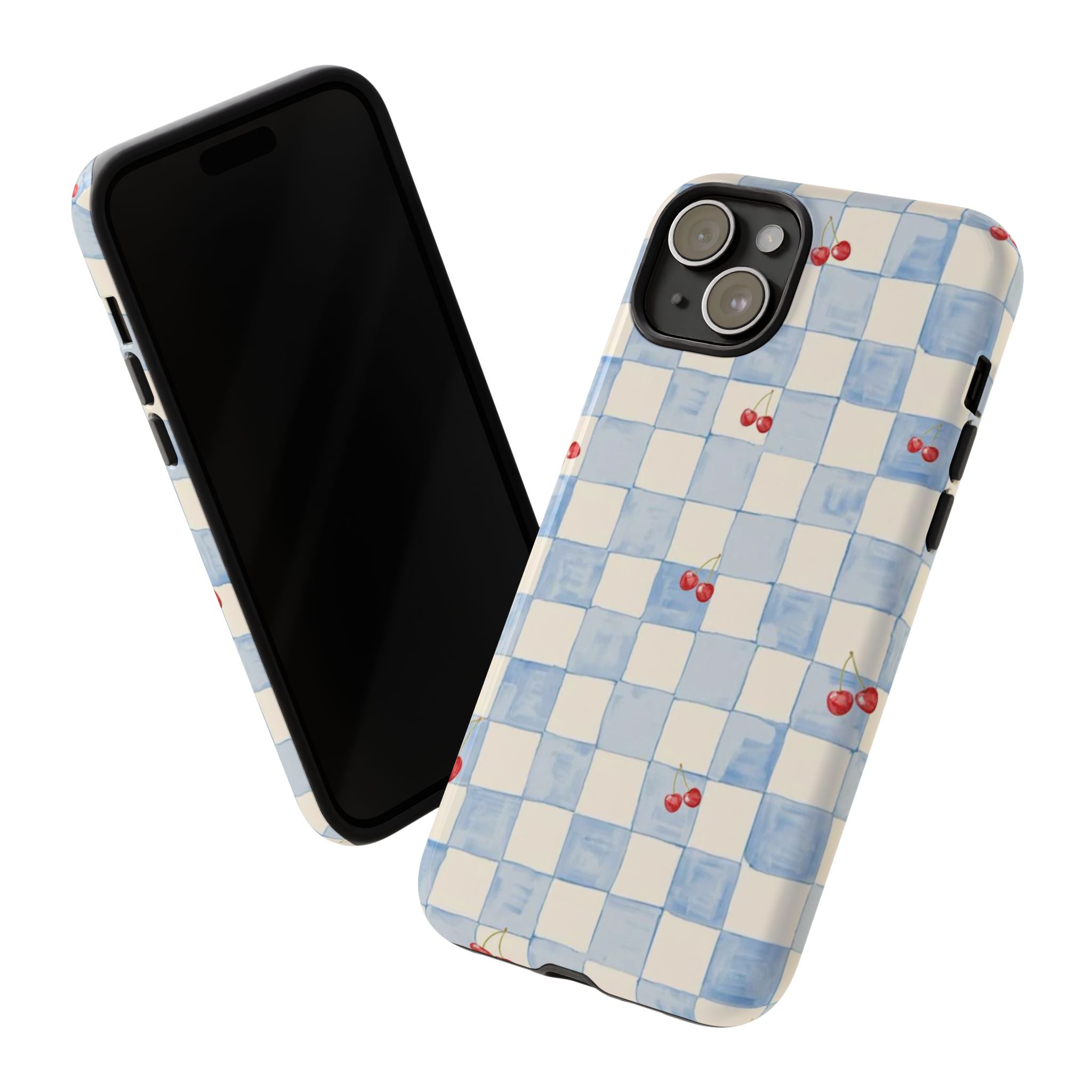 Cherry Check Tough Case  Available For All iPhone Models