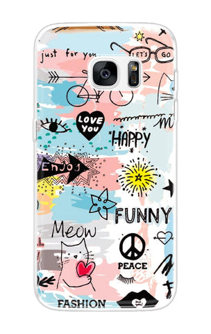 Happy Doodle Soft Cover for Samsung S7 Edge