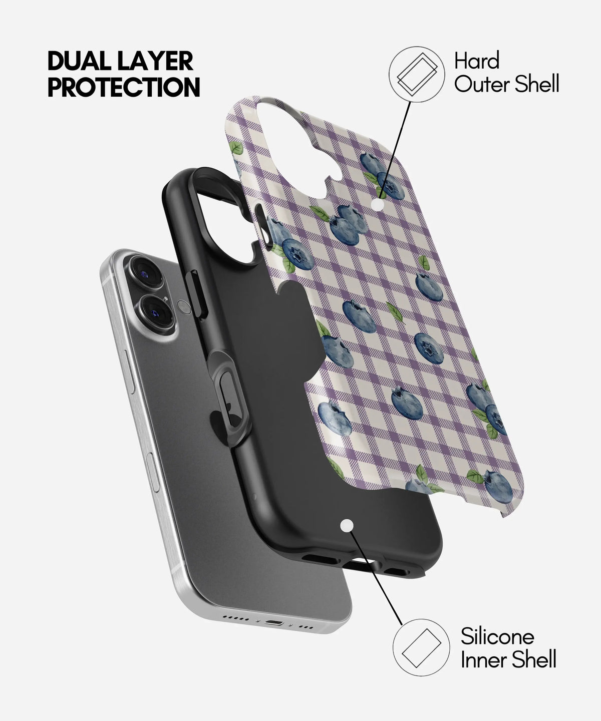 Berry Bliss Premium Tough Shining Phone Case (Double Layer) Available For All iPhone Models