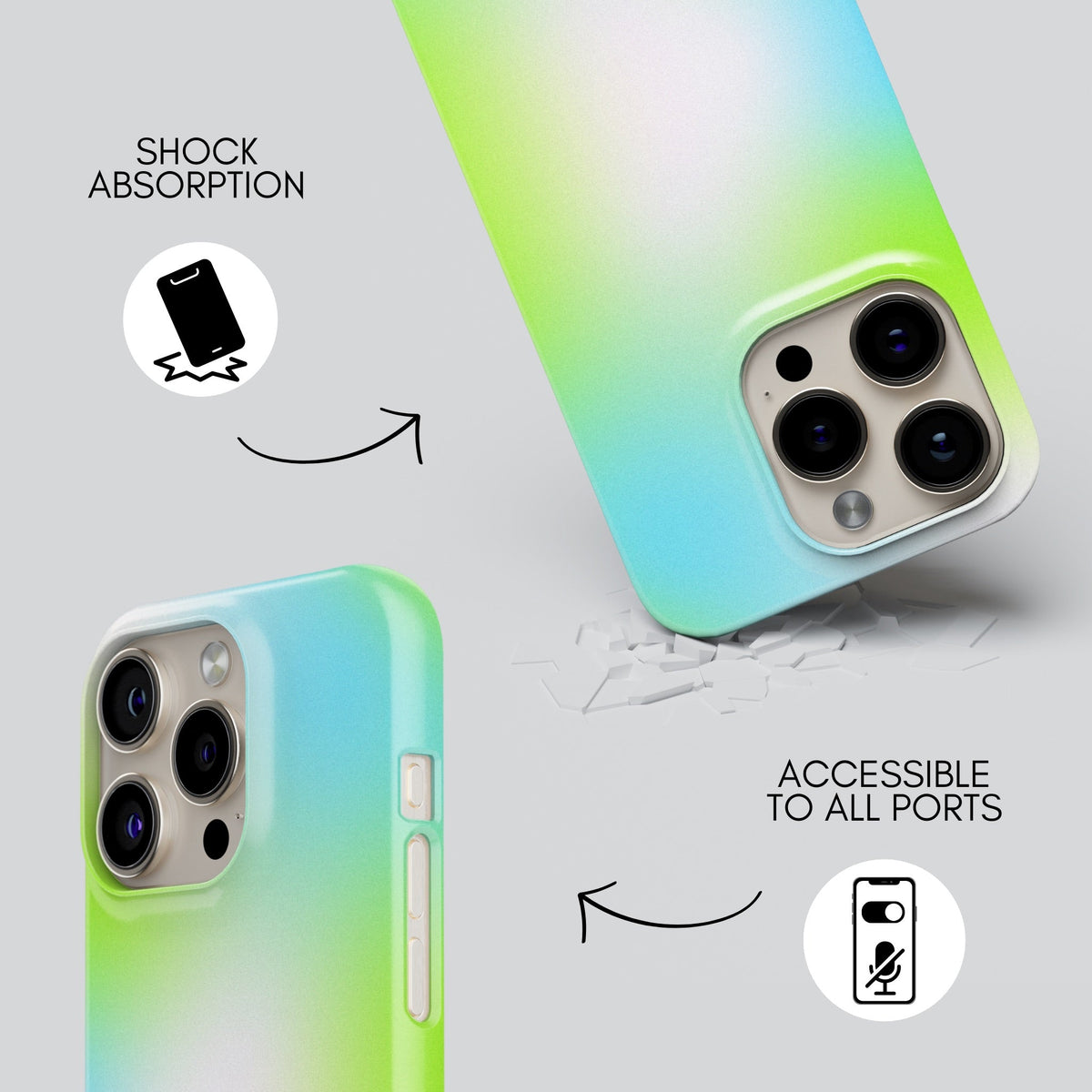 Turks Premium Tough Shining Phone Case (Double Layer) Available For All iPhone Models