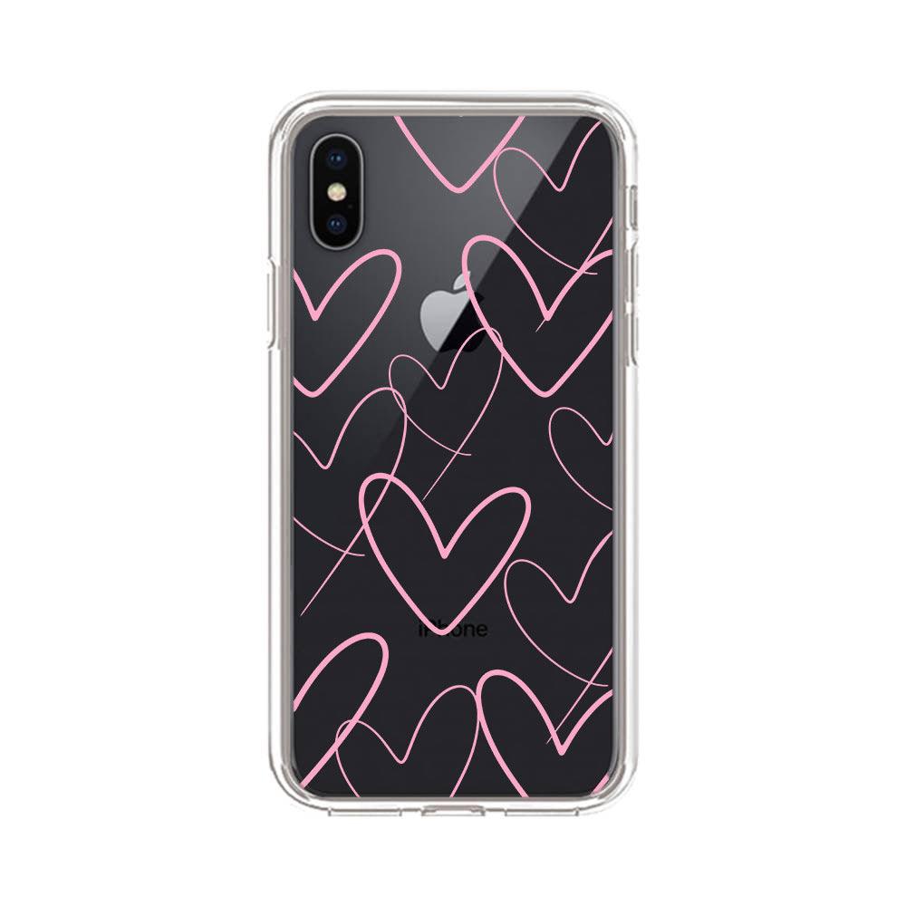 Pink Hearts Clear Case - Case On