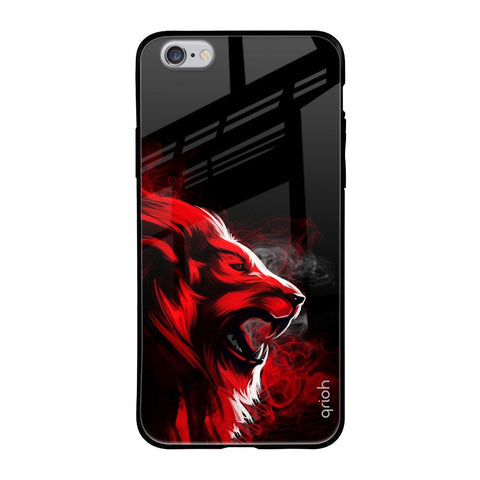 Red Angry Lion Glossy Case for Apple iPhone 6