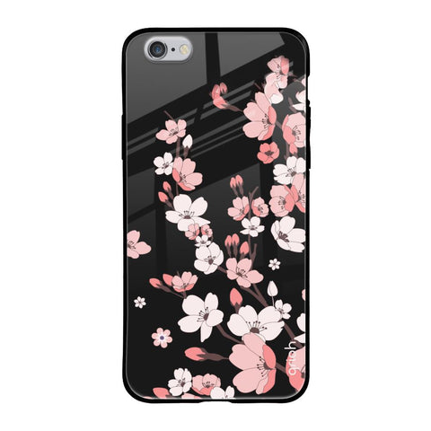 Black Cherry Blossom Glossy Case for Apple iPhone 6