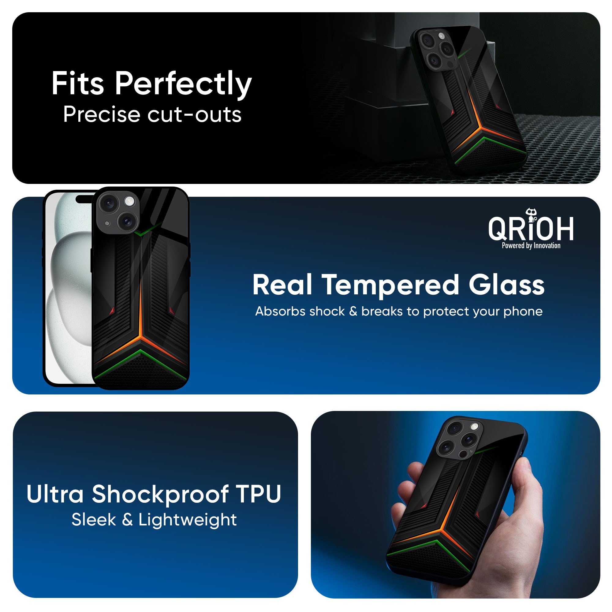 Modern Ultra Chevron Glass Case for iPhone 17 Pro Max