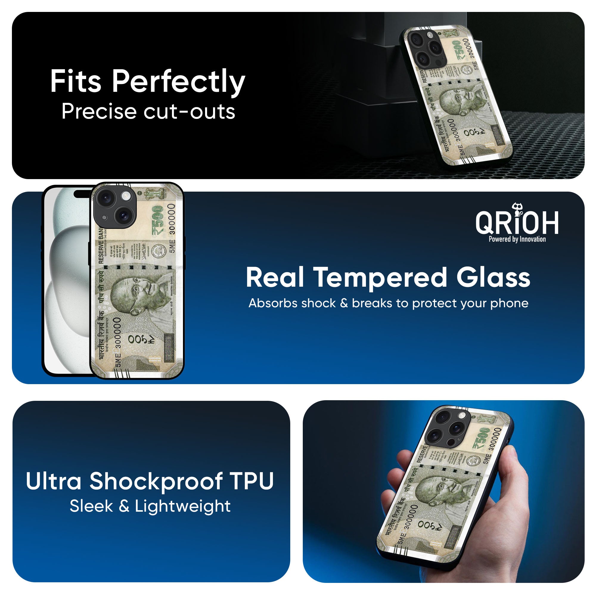 Cash Mantra Glass Case for iPhone 17 Pro Max