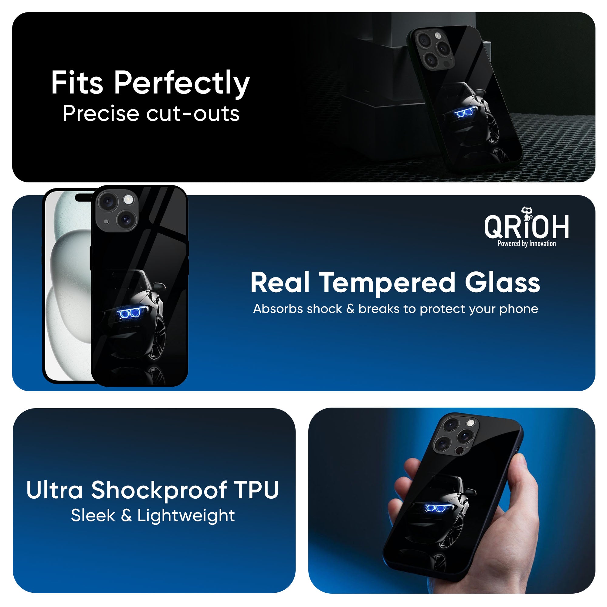 Car In Dark Glass Case for iPhone 17 Pro Max