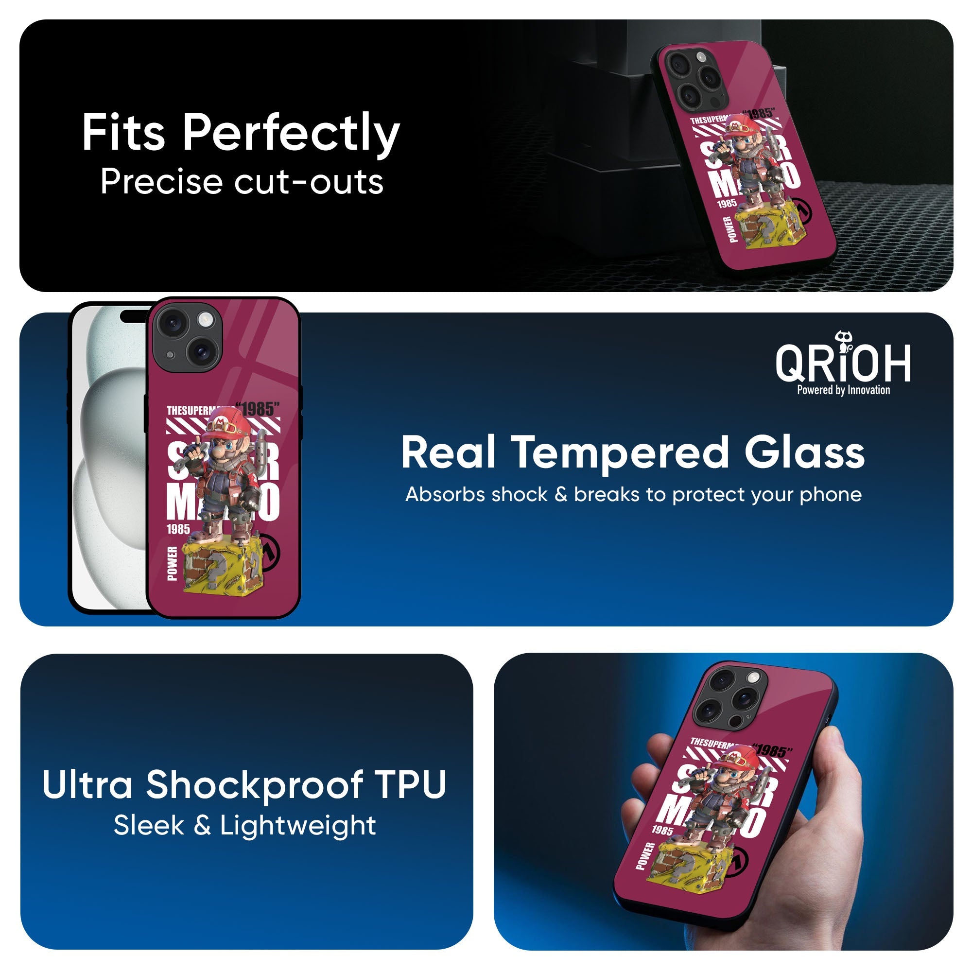 Gangster Hero Glass Case for iPhone 17 Pro Max