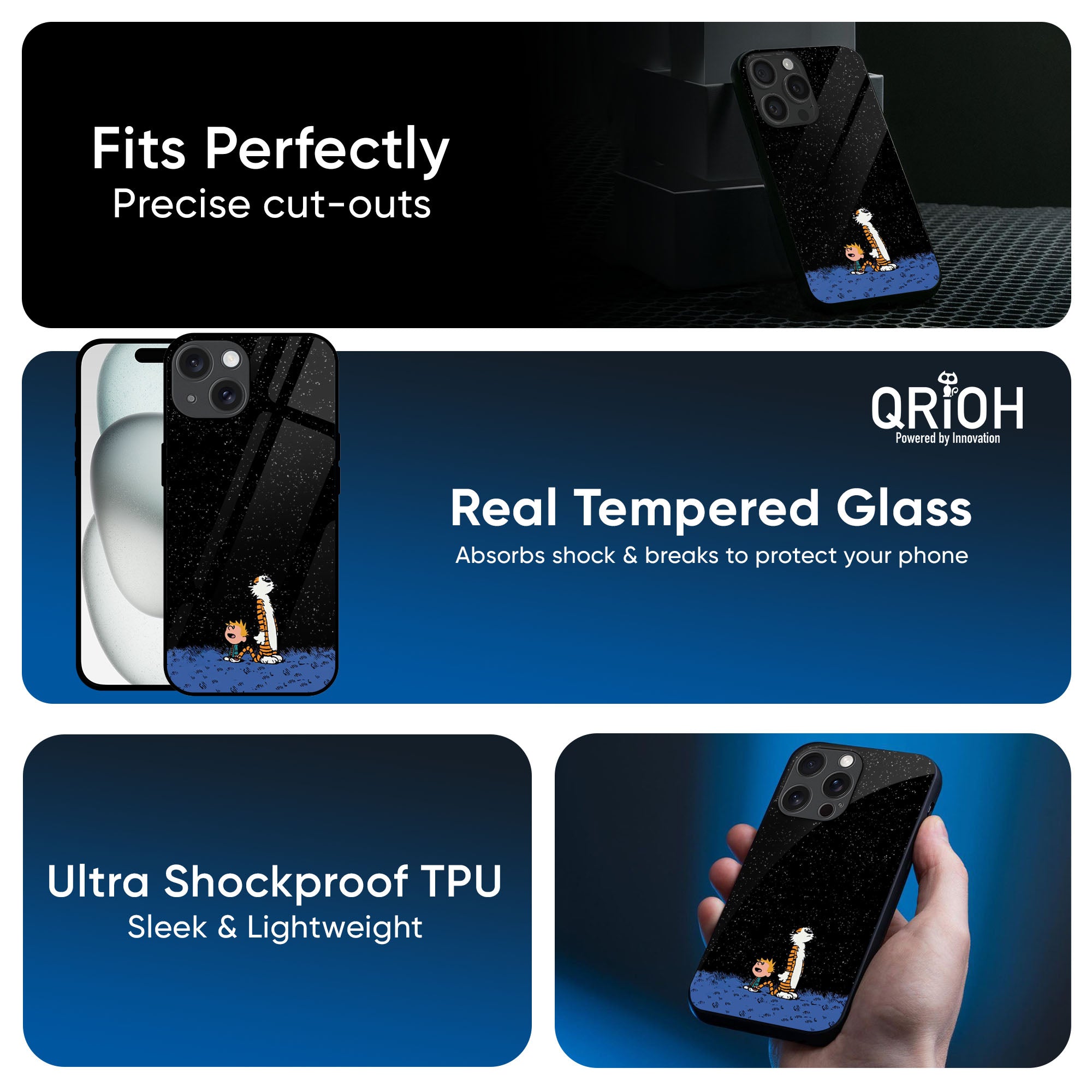 Night Sky Star Glass Case for iPhone 17 Pro Max