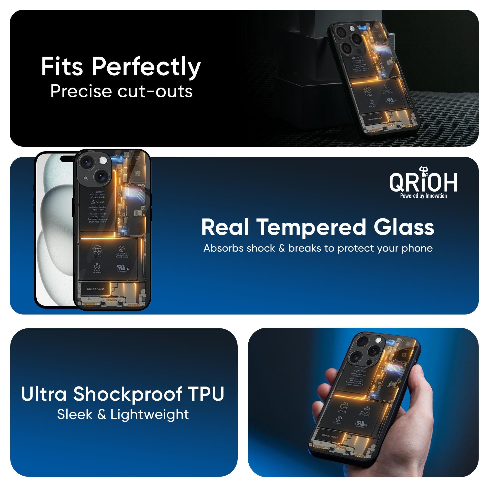 Glow Up Skeleton Glass Case for iPhone 17 Pro Max