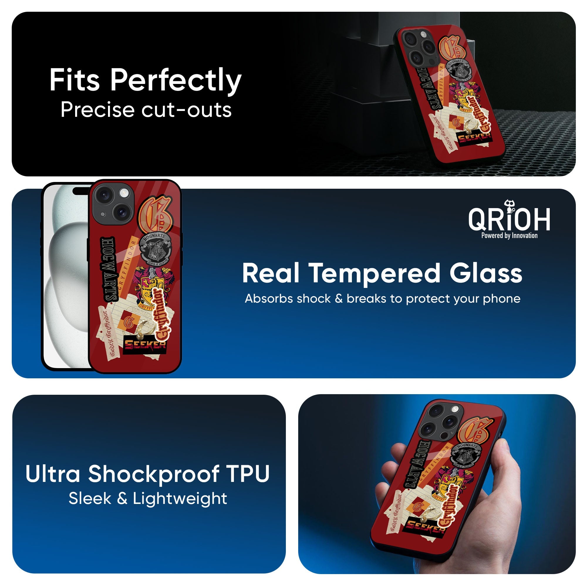 Gryffindor Glass Case for iPhone 17 Pro Max