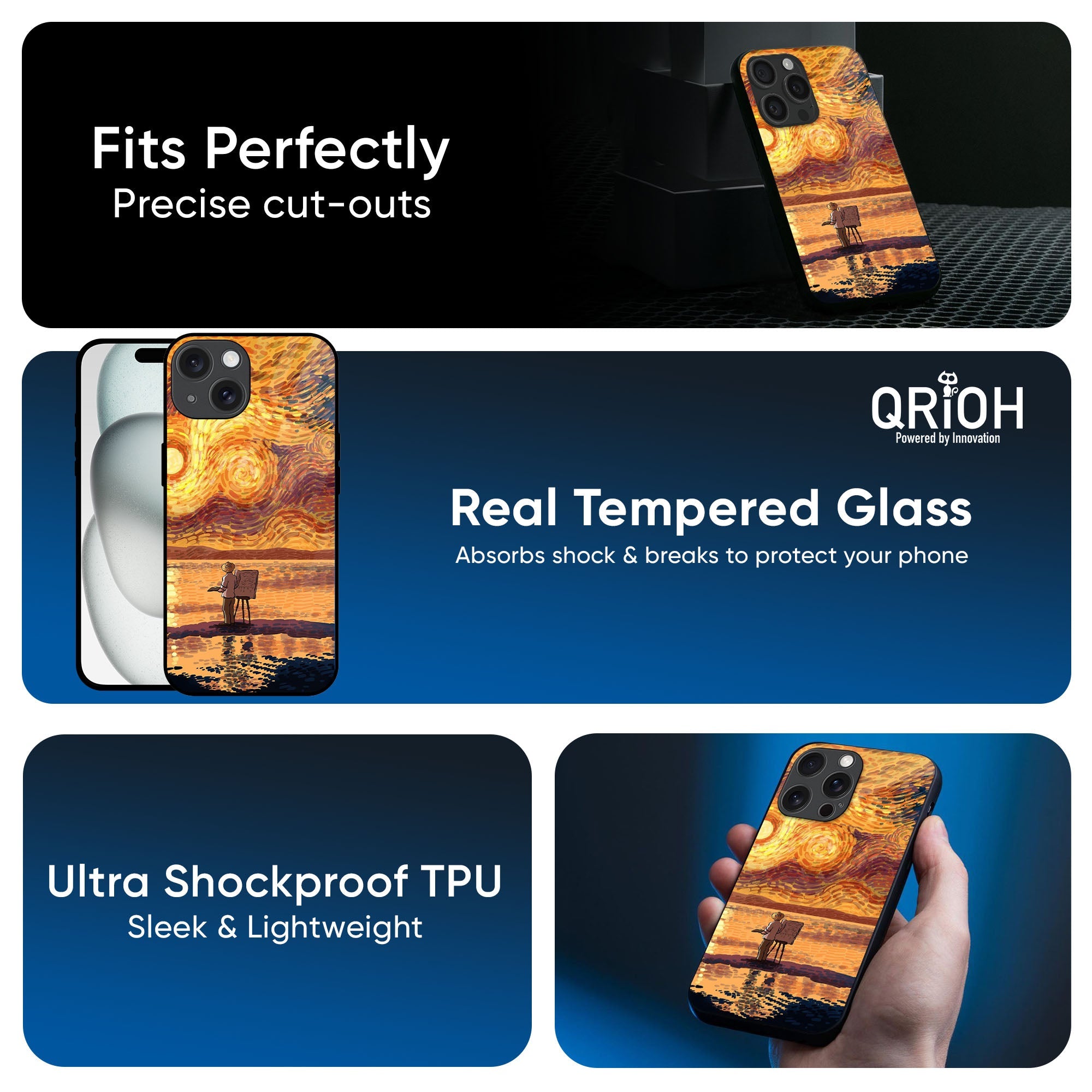 Sunset Vincent Glass Case for iPhone 17 Pro Max