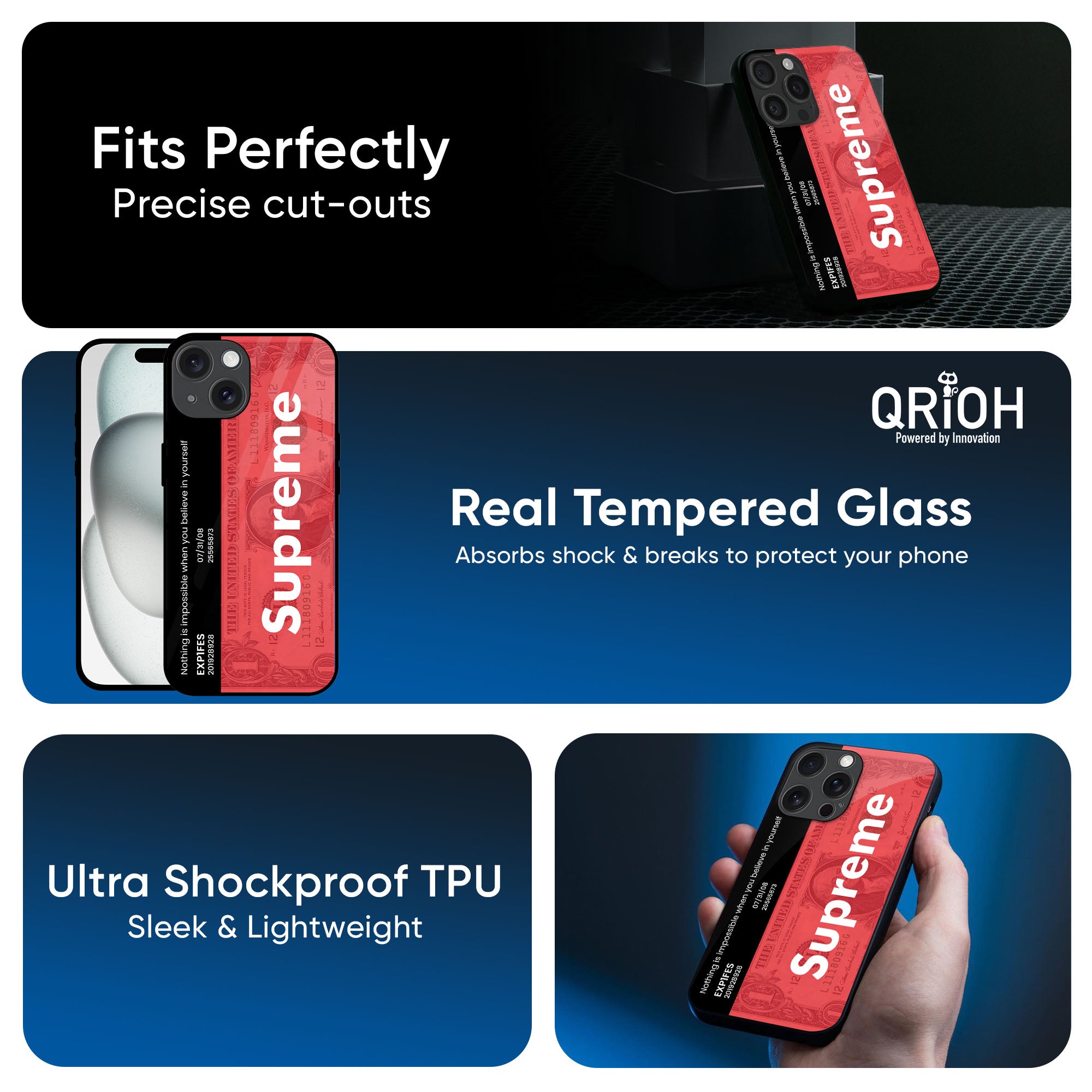 Supreme Ticket Glass Case for iPhone 17 Pro Max