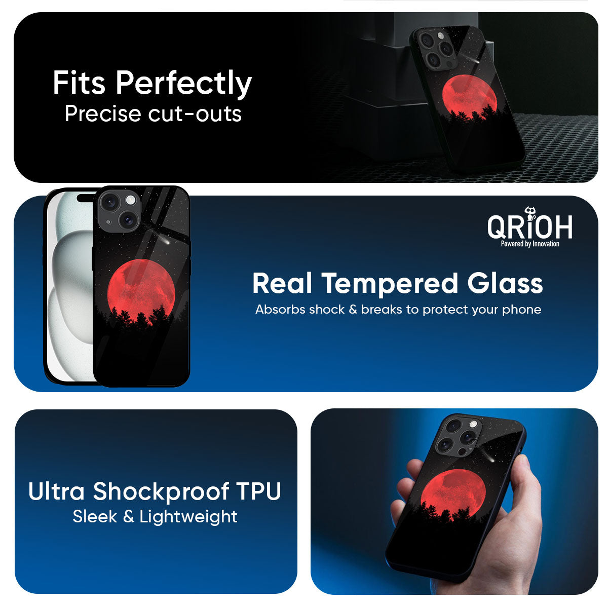 Moonlight Aesthetic Glass Case For iPhone 17 Pro Max