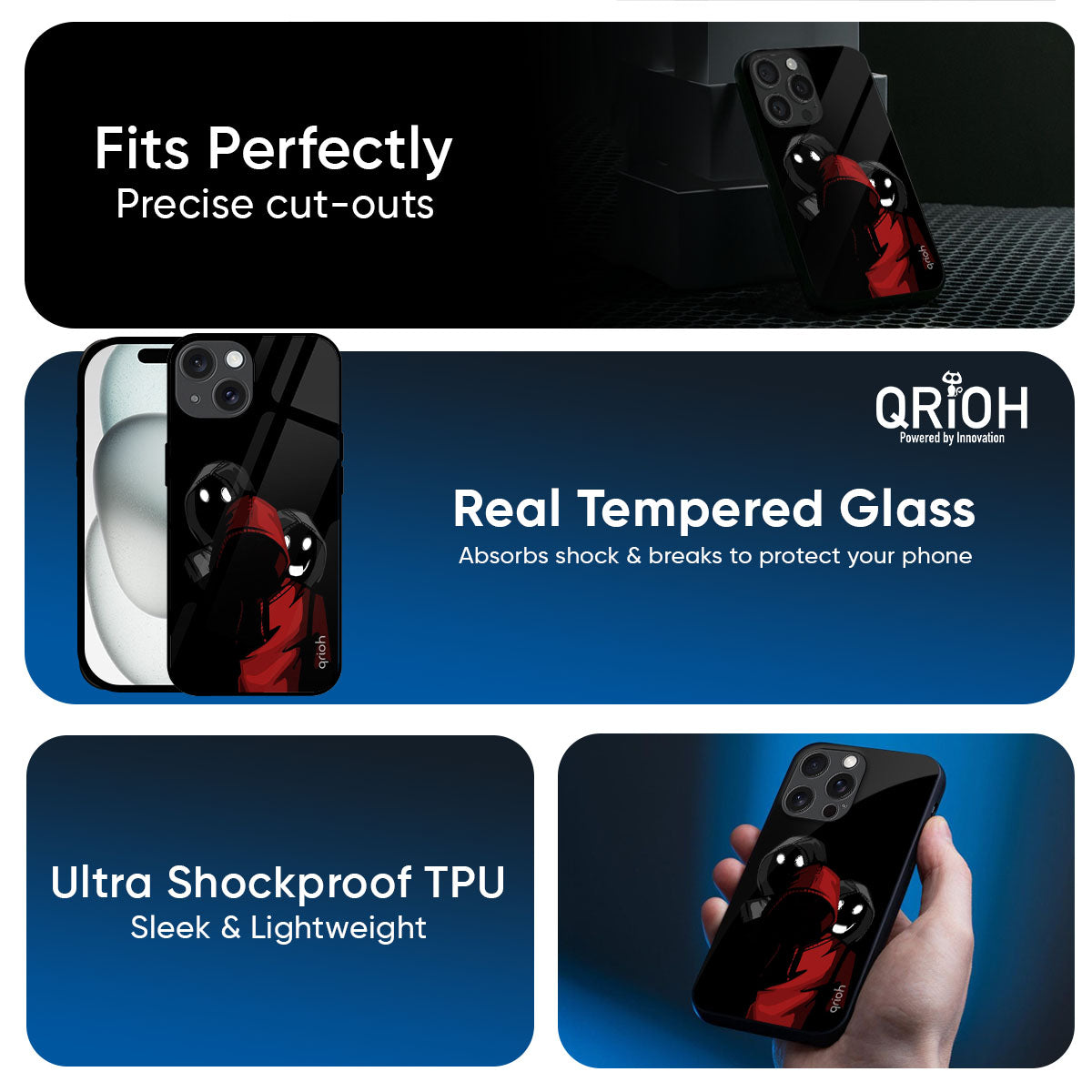 Shadow Character Glass Case for iPhone 17 Pro Max