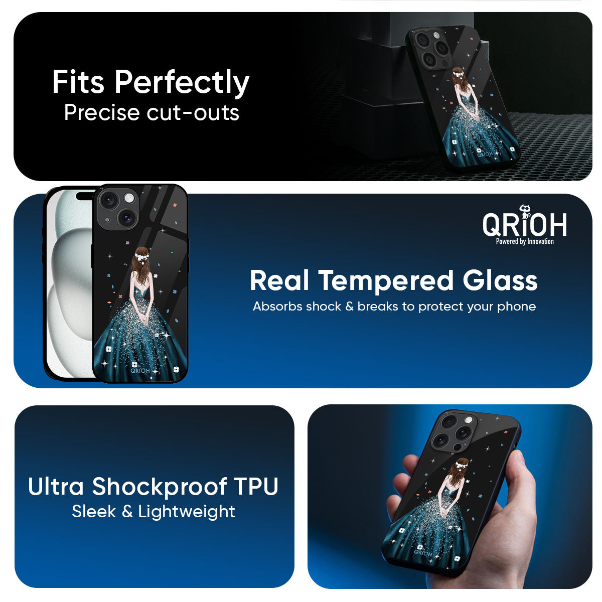 Queen Of Fashion Glass Case for iPhone 17 Pro Max