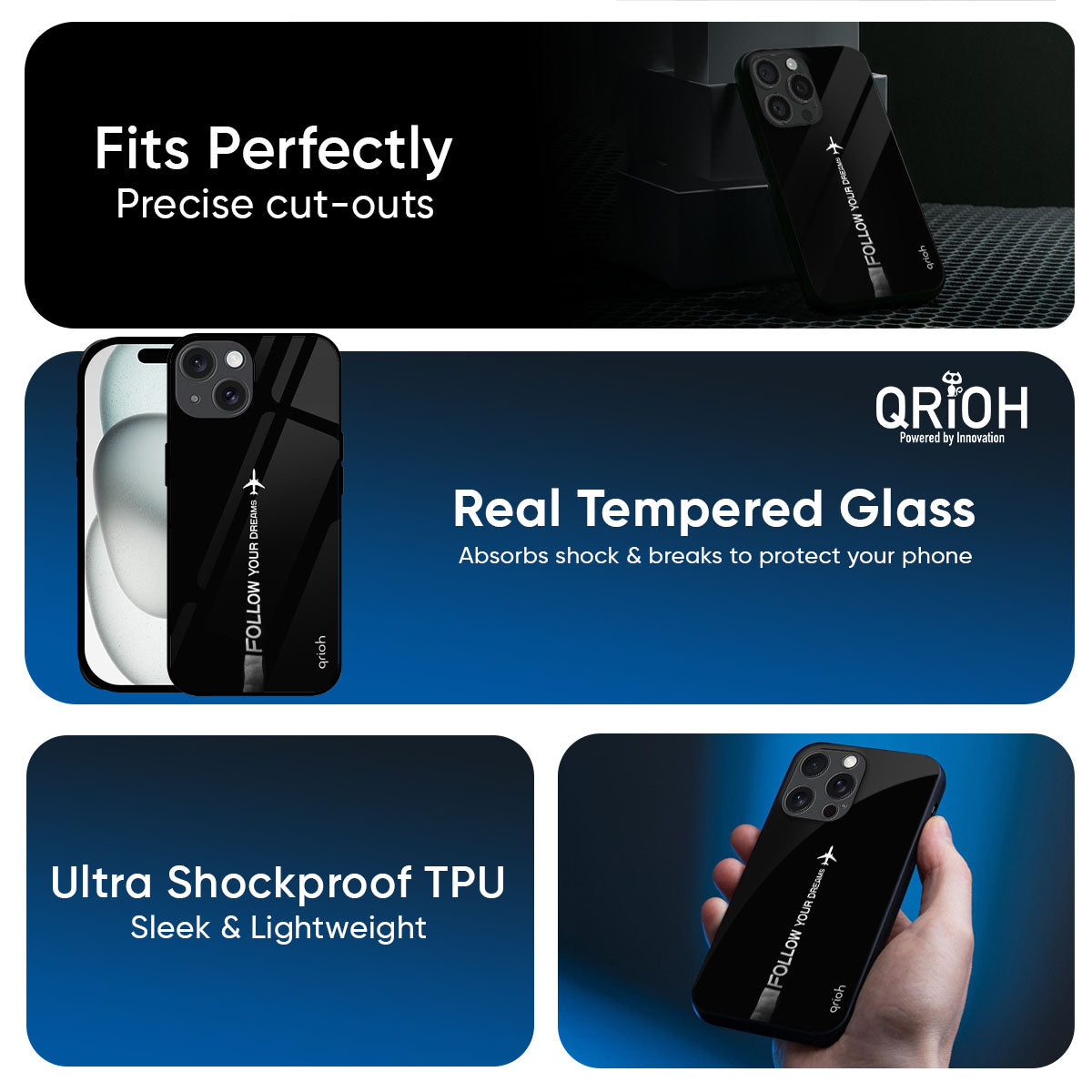 Follow Your Dreams Glass Case for iPhone 17 Pro Max