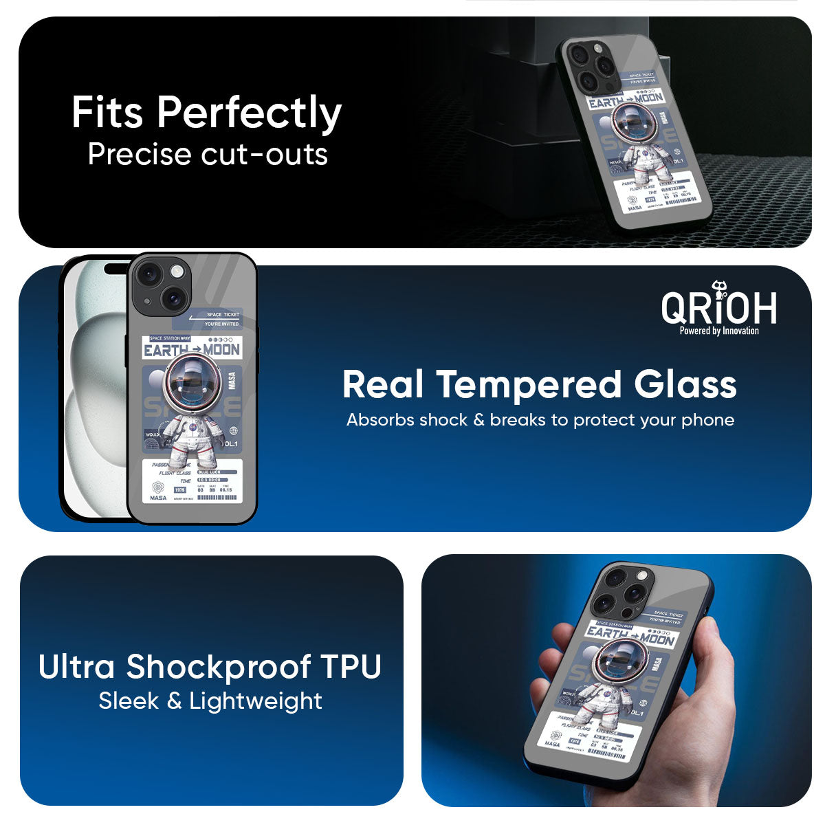 Space Flight Pass Glass Case for iPhone 17 Pro Max