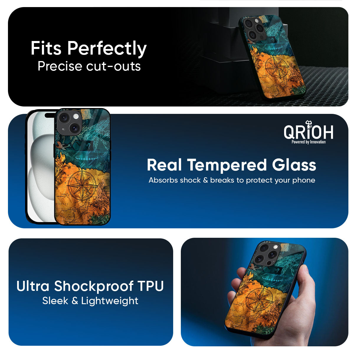 Architecture Map Glass Case for iPhone 17 Pro Max