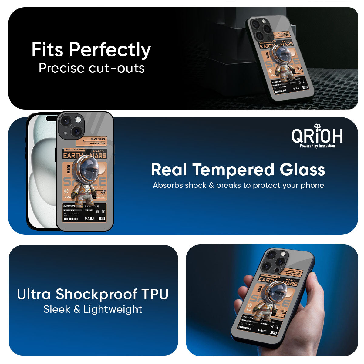 Space Ticket Glass Case for iPhone 17 Pro Max